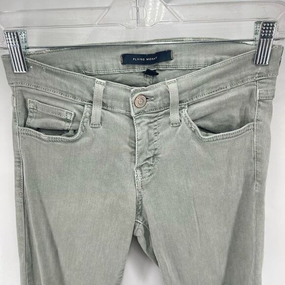 Flying Monkey Womens Skinny Jeans Mid Rise Denim Stretch Pocket Gray Size 26 - Picture 7 of 11
